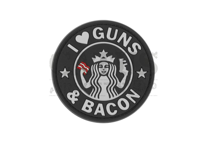 Patch velcro 3D Guns and Bacon Gris loup 
