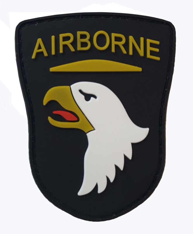 Écusson velcro 3D Airborne ACM Noir 