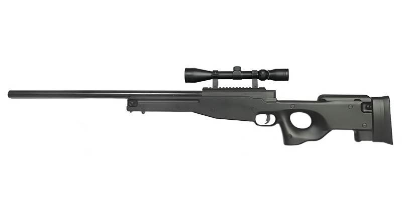 WELL Airsoft Sniper MB01A UPV avec lunette de visée Noir