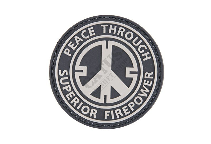 Velcro patch 3D Peace Through Superior Firepower (La paix grâce à une puissance de feu supérieure)  