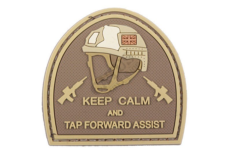 Patch velcro 3D - Keep Calm And Tap Forvard Assist GFC Tactical Tan 