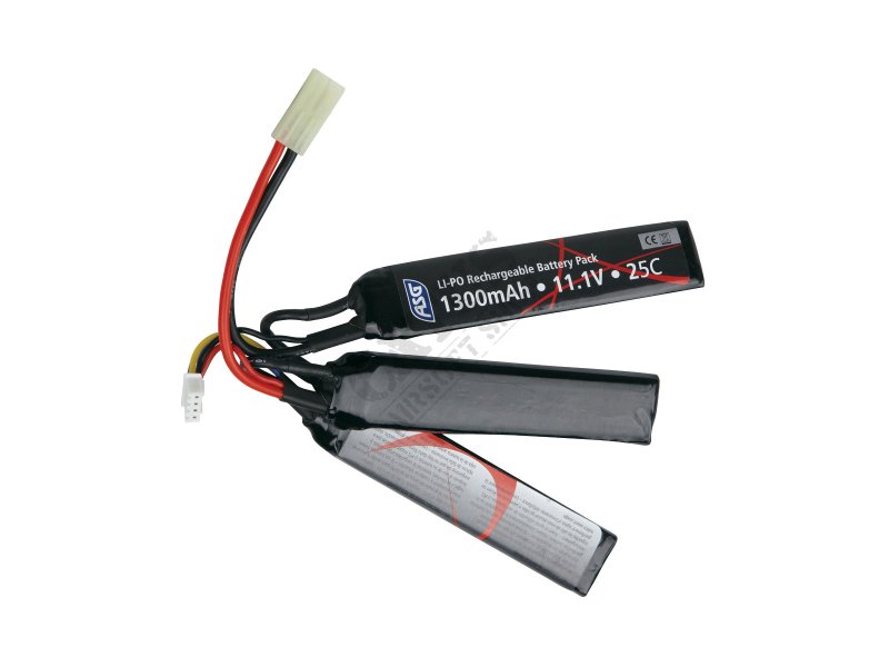 Batterie Airsoft LiPo 11,1V 1300mAh 30C Tamiya ASG  
