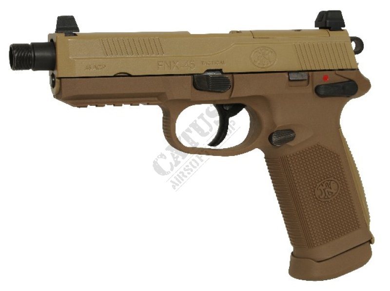 CyberGun pistolet airsoft GBB FN FNX 45 Tactical Green Gas Tan 