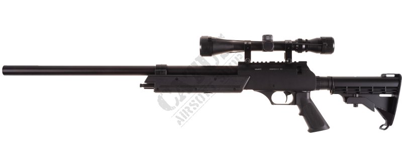 WELL Airsoft Sniper MB06C avec lunette de visée Noir