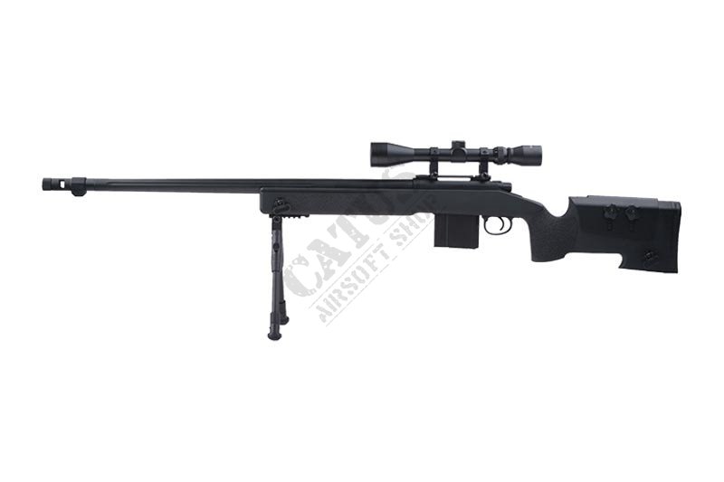 WELL Airsoft Sniper MB4416D avec lunette de visée et bipied  