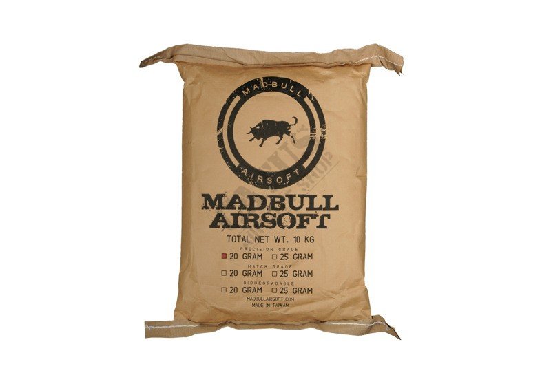 Airsoft BB Mad Bull Précision 0,20g 5000pcs Blanc