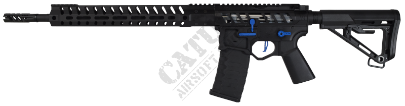 EMG F-1 Firearms pistolet airsoft UDR-15 AR15 2.0 eSilverEdge Noir et bleu 