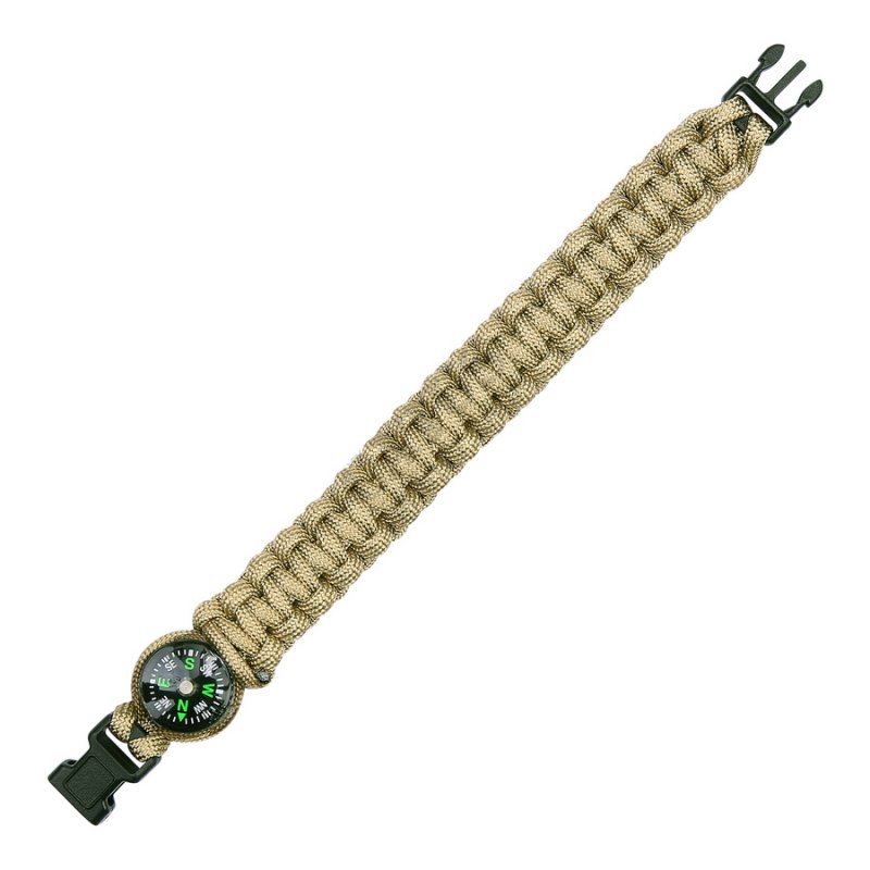 Bracelet paracorde avec boussole 8" 101 INC Kaki 