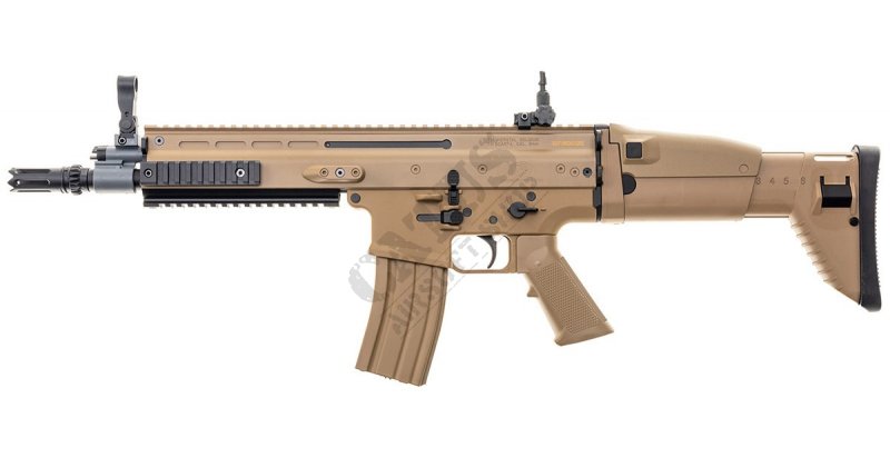 Pistolet airsoft Cybergun FN SCAR - L Tan complet 