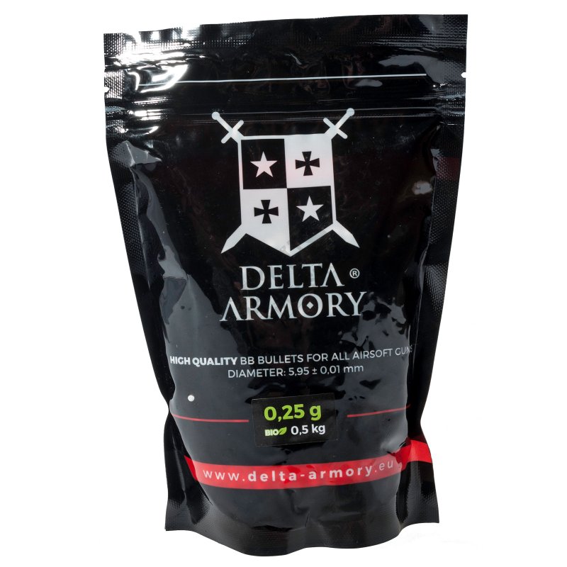 Airsoft BB Delta Armory 0,25g 0,5kg Blanc 