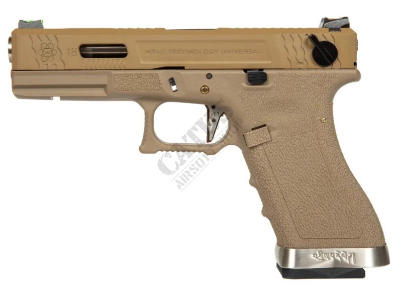 Pistolet airsoft WE GBB G Force G18 T9 Green Gas Tan 