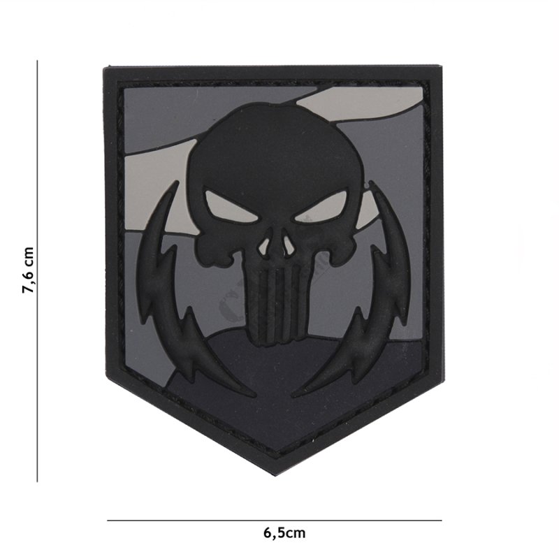 Patch velcro 3D Punisher 101INC Camouflage nocturne 