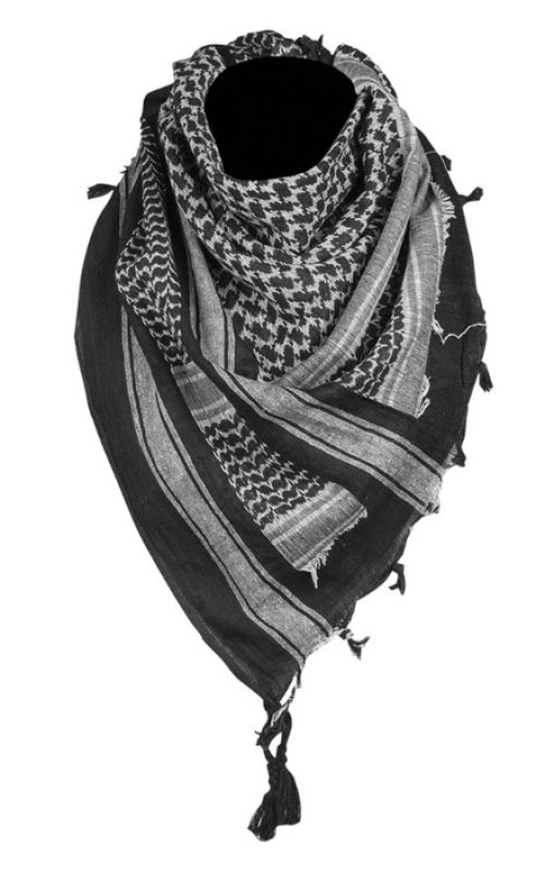Arafat Shemagh Mil-Tec Noir et blanc 
