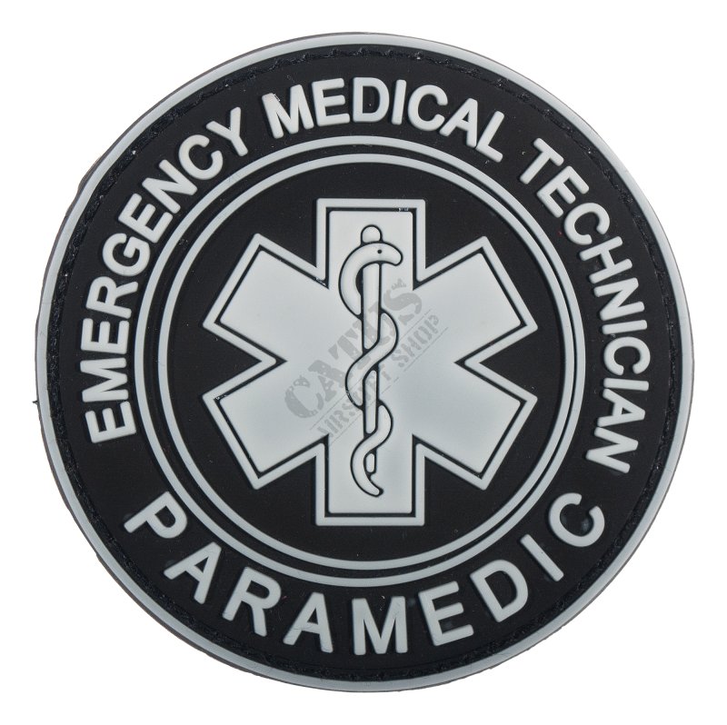 Naszywka na rzep 3D Paramedic Delta Armory Czarno-biały 