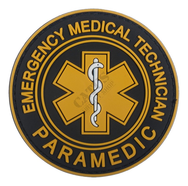 Patch velcro 3D Paramedic Delta Armory Noir et jaune 