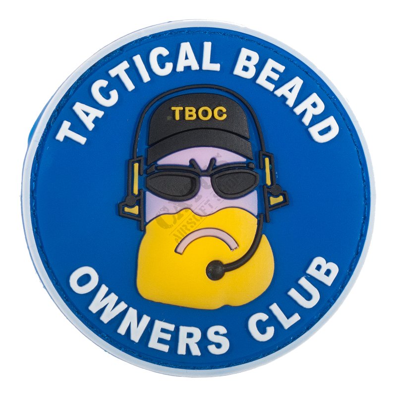 Patch velcro 3D Tactical Beard Owners Club Delta Armory Bleu et blanc 