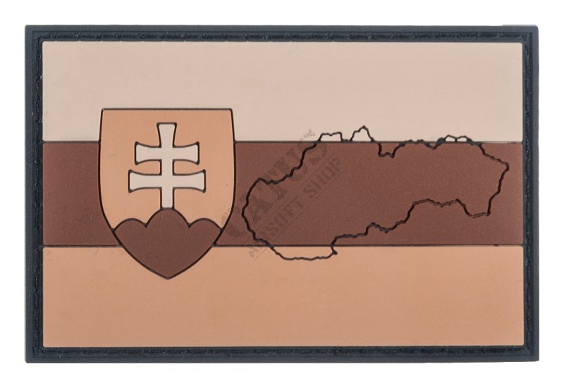 Naszywka na rzep 3D z flagą Słowacji Delta Armory Tan 
