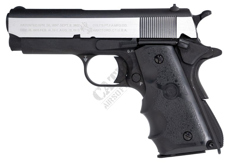 CyberGun pistolet airsoft GBB COLT 1911 Defender Green Gas Double tonalité 