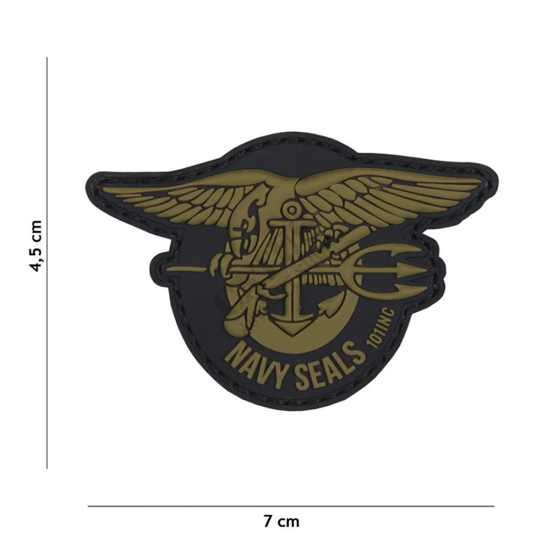 Écusson velcro 3D Navy seals 101 INC Olive 