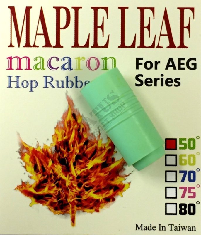 Airsoft Macaron Hop Up Rubber 50° Maple Leaf Vert 