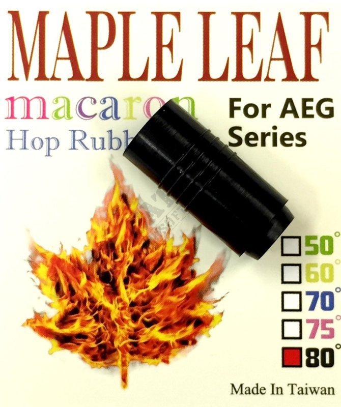 Airsoft Macaron Hop Up Rubber 80° Maple Leaf Noir 