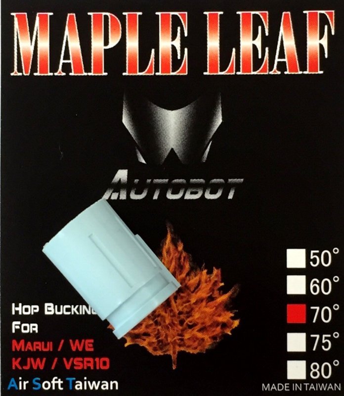 Airsoft Hop-up caoutchouc Autobot 70° Maple Leaf Bleu 