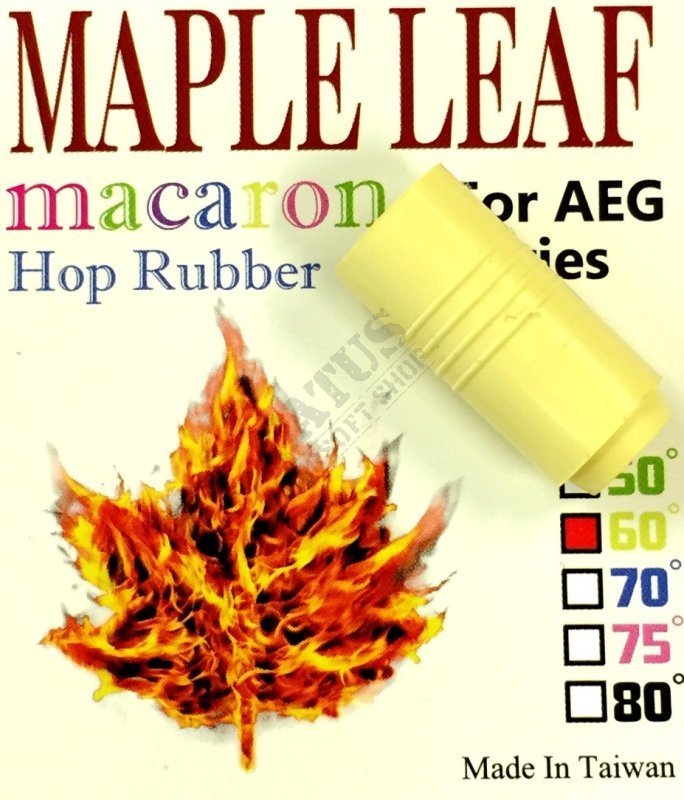 Airsoft Macaron Hop Up Rubber 60° Maple Leaf Jaune 