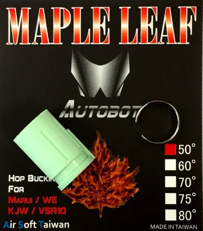 Airsoft Hop-up caoutchouc Autobot 50° Maple Leaf Vert 