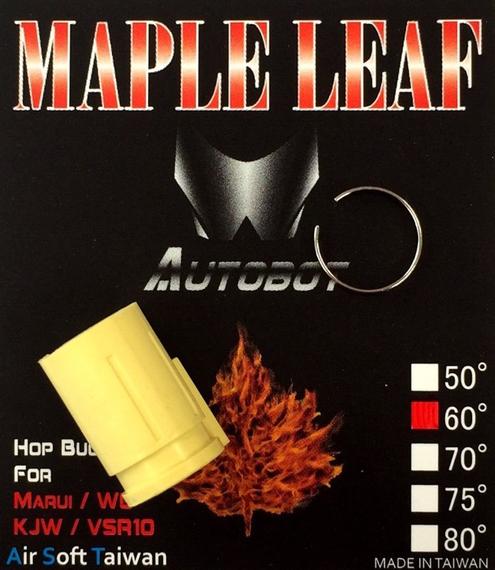 Airsoft Hop-up caoutchouc Autobot 60° Maple Leaf Jaune 