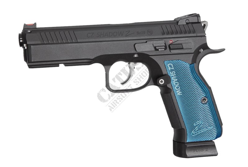 Pistolet à air ASG CZ Shadow 2 4,5mm CO2 GBB Noir et bleu 
