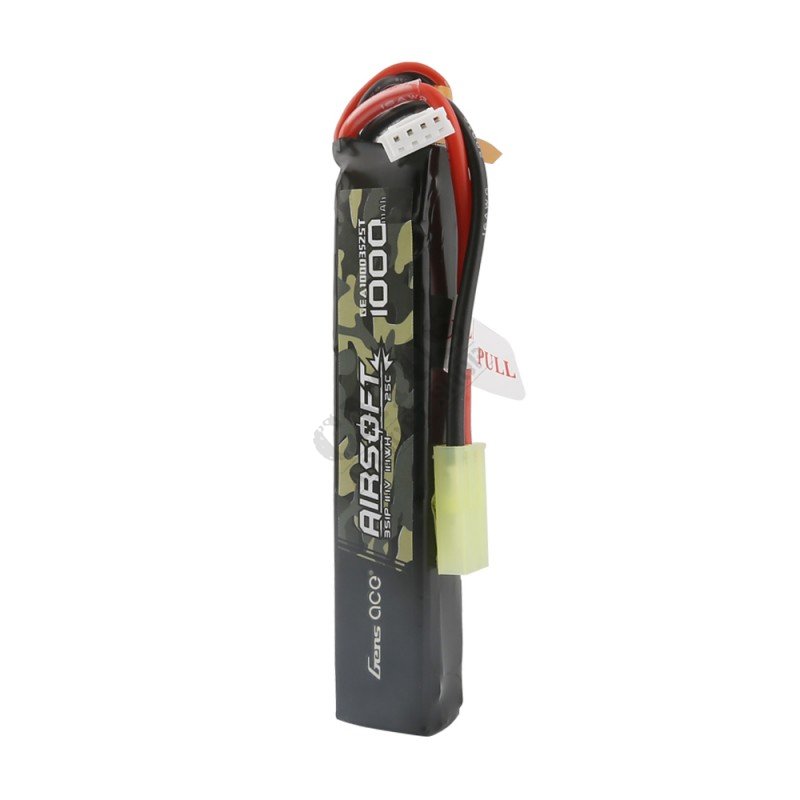 Batterie airsoft LiPo 11,1V 1000mAh 25C mini Tamiya Gens Ace  