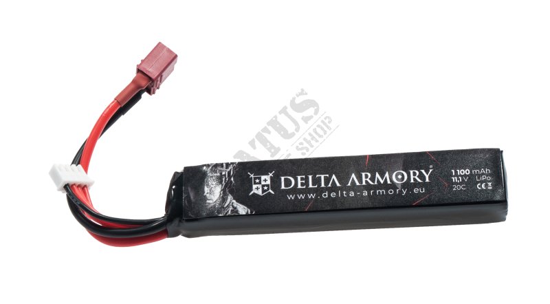 Batterie airsoft LiPo 11,1V 1100mAh 20C T-plug Delta Armory  