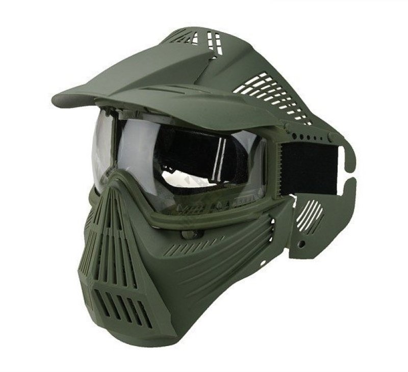 Masque de protection en verre v.2 Guerilla Tactical Olive 