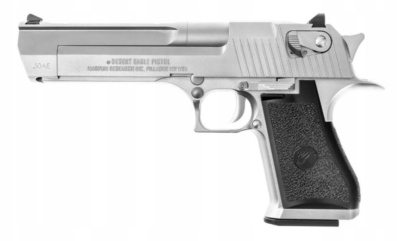 Pistolet airsoft Desert Eagle GBB 50AE Green Gas Argent 